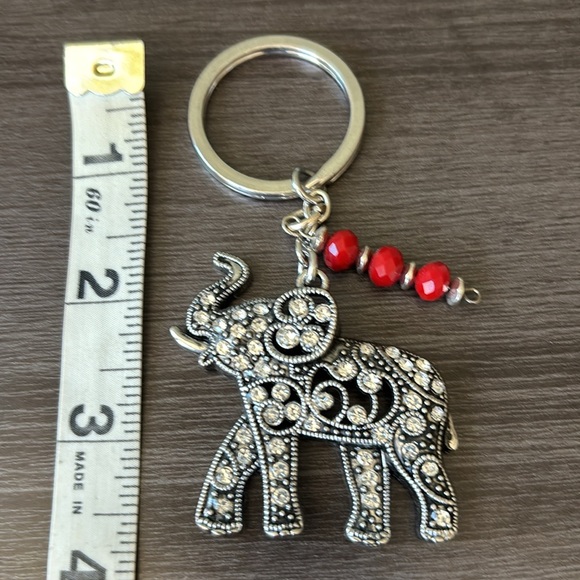 Good Luck Rhinestone Elephant Key Chain - Picture 6 of 6